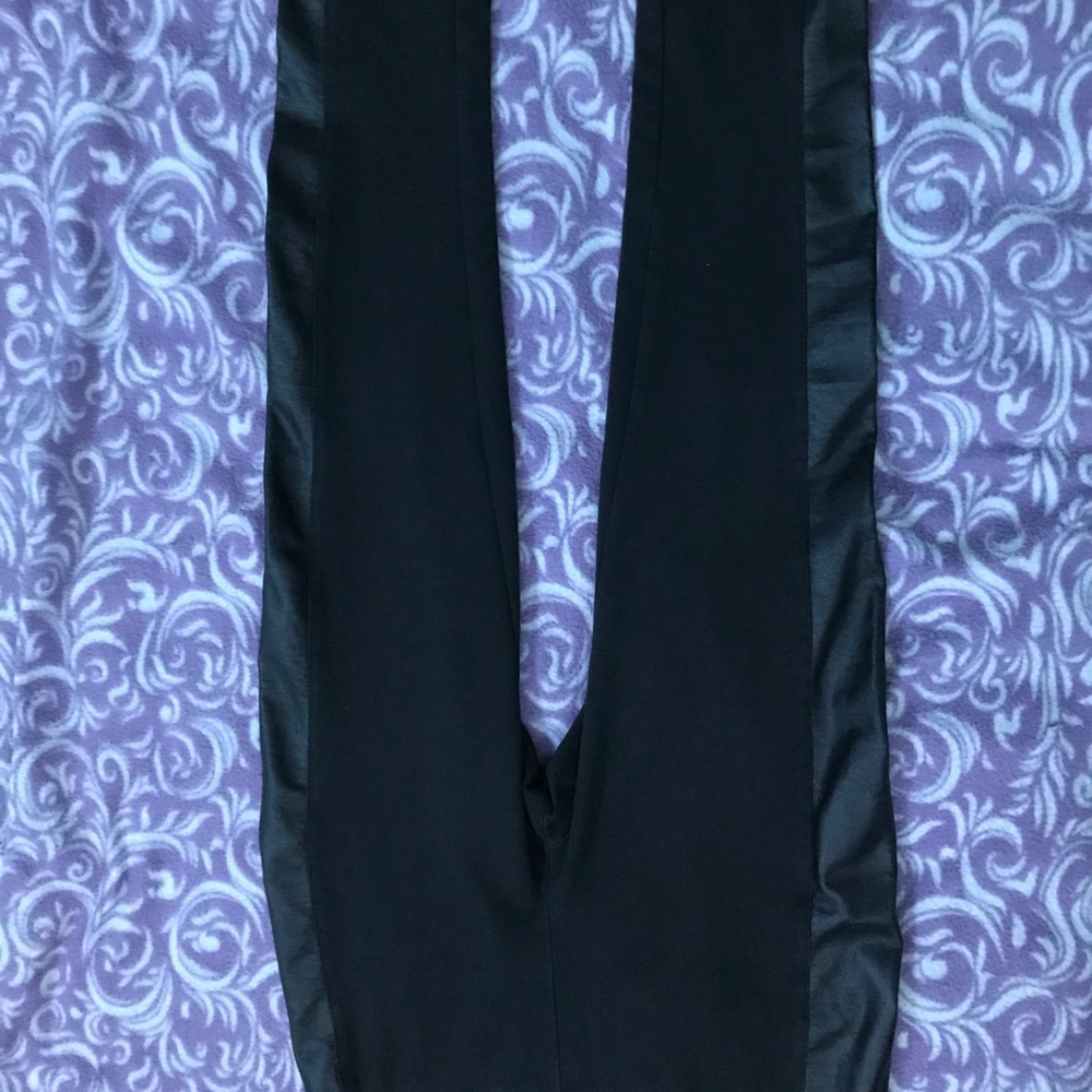 Black Pants with Pleather